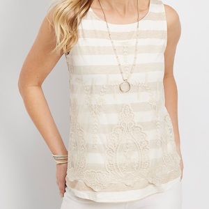 Maurices lace overlay tank